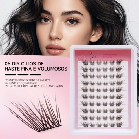 06 DIY Cílios de Haste Fina e Volumosos
