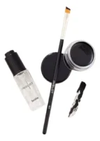 Kit Delineador Preto Amc77 + Duraline Inglot + Pincel 31t