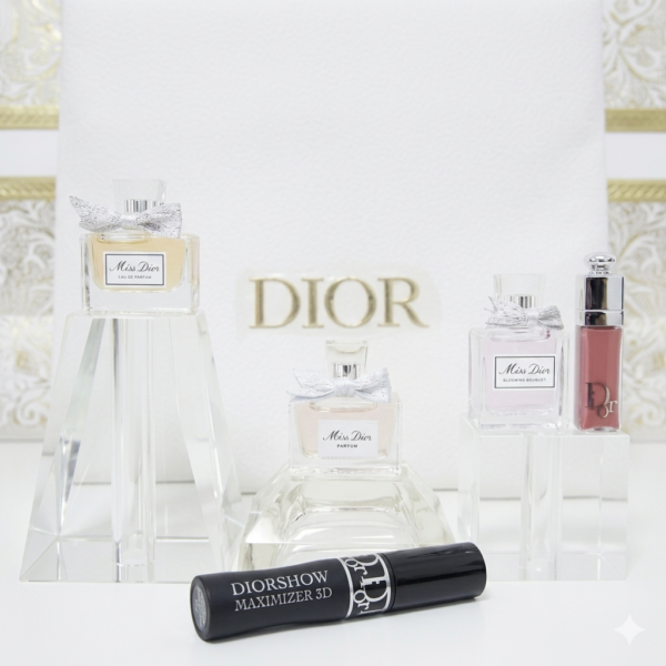 Kit Perfume Dior Eau De Parfum Presente Coffret Perfume Feminino Colônia Lip Maximizer Máscara Cílios Volume Cílios Postiços
