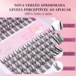 08 DIY Cílios de Tufo com Haste Transparente e Fina
