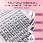 09 DIY Cílios de Tufo com Haste Transparente e Fina