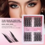 13 DIY Cílios de Tufo com Haste Transparente e Fina