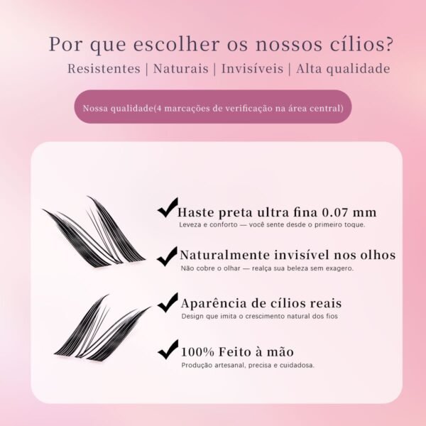 13 DIY Cílios de Tufo com Haste Transparente e Fina