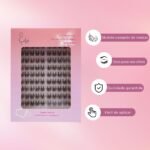 16 DIY Cílios de Tufo Castanhos com Haste Fina