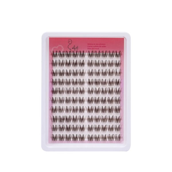 16 DIY Cílios de Tufo Castanhos com Haste Fina