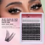 18 DIY Cílios de Tufo Extra Fino 0.05 com Haste Fina