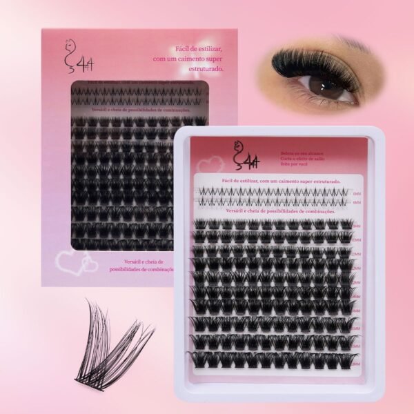 18 DIY Cílios de Tufo Extra Fino 0.05 com Haste Fina