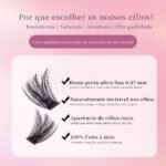 18 DIY Cílios de Tufo Extra Fino 0.05 com Haste Fina